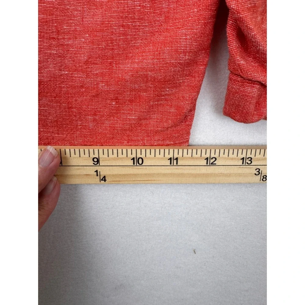 Banana Republic Men's Linen Blend Coral Orange Chino Shorts Size 35